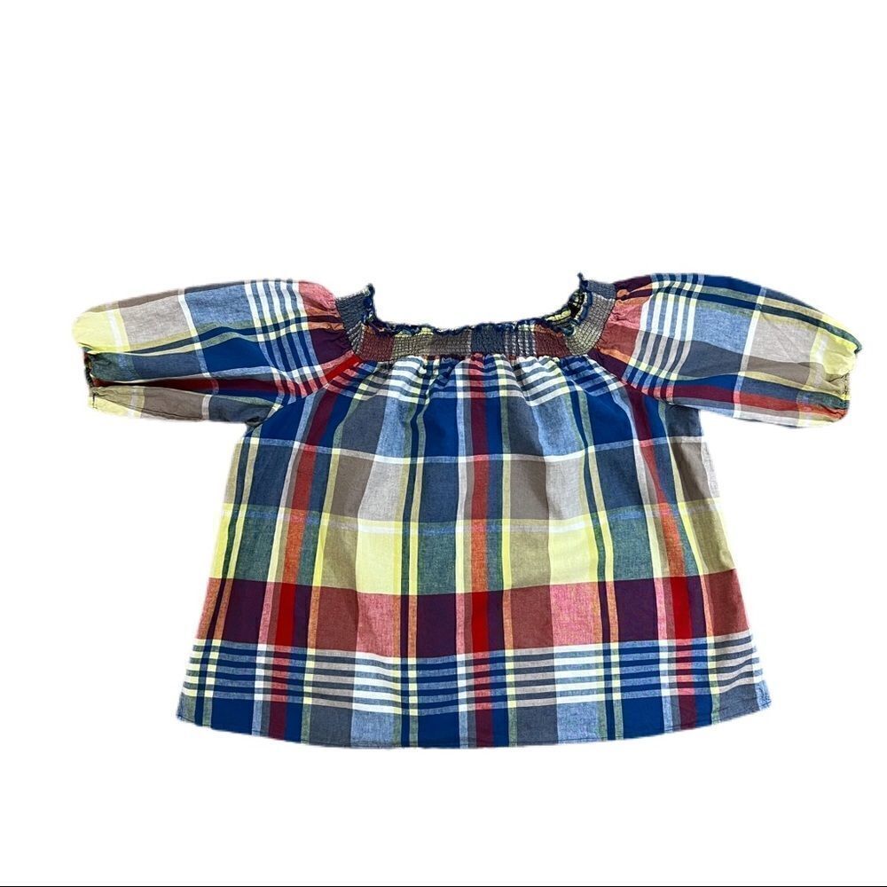 Lane Bryant Plaid Off The Shoulder Blouse. Super Cute!!. Sz 18/20. EUC!